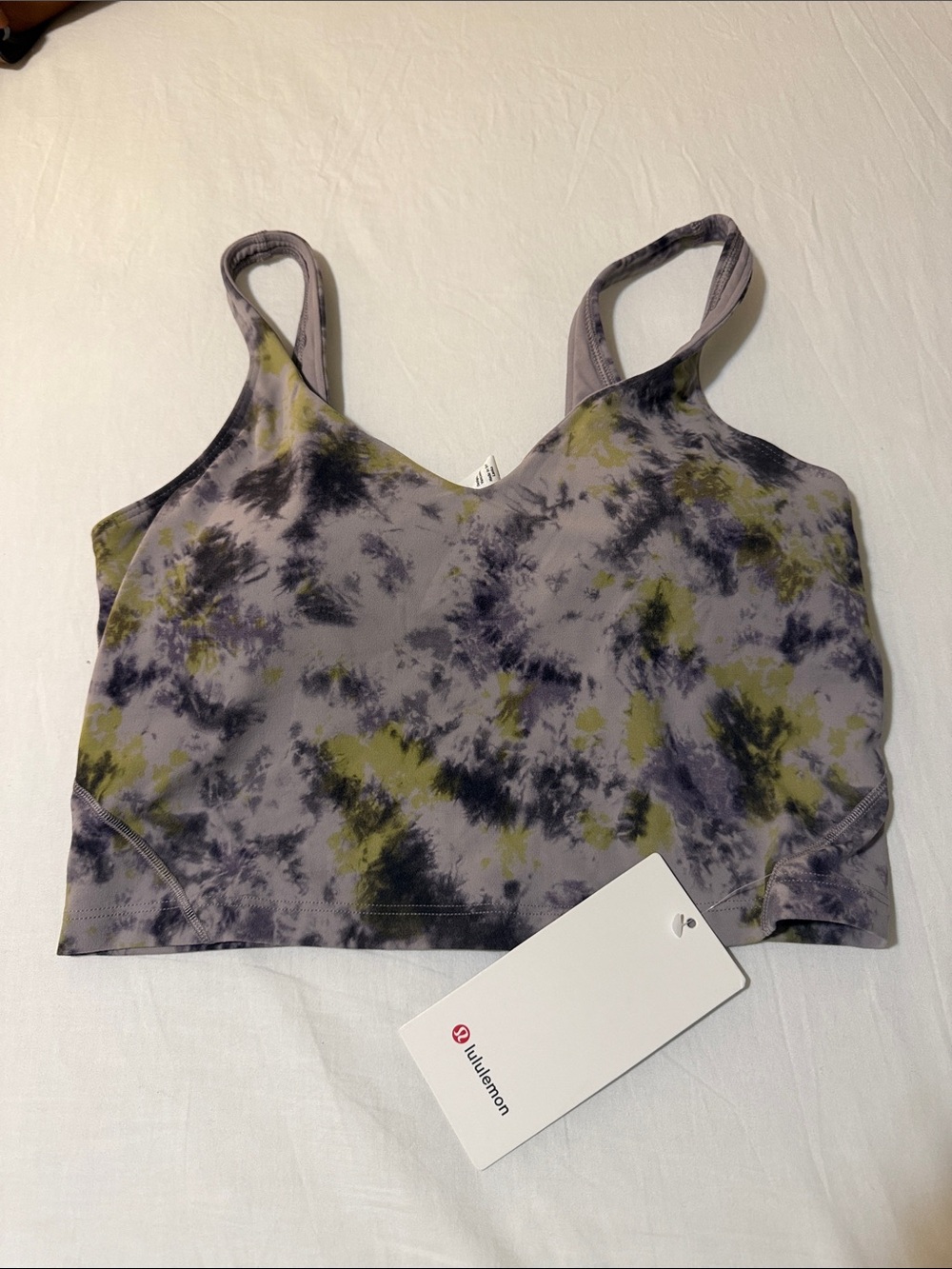 lululemon athletica Lavender Tie-Dye Camisole with Olive Accents